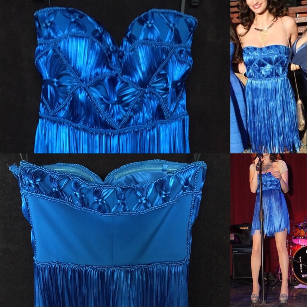 Blue tassel dress